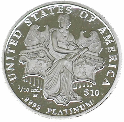 1/10 Ounce Platinum Coin Liberty USA